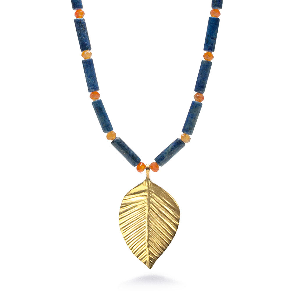 Queen Puabi Single Leaf Necklace
