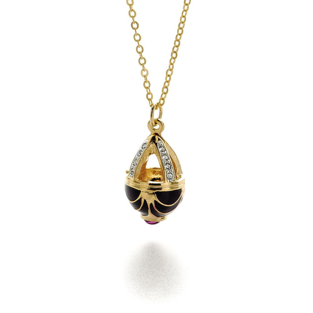 Ruby Basket Egg Pendant
