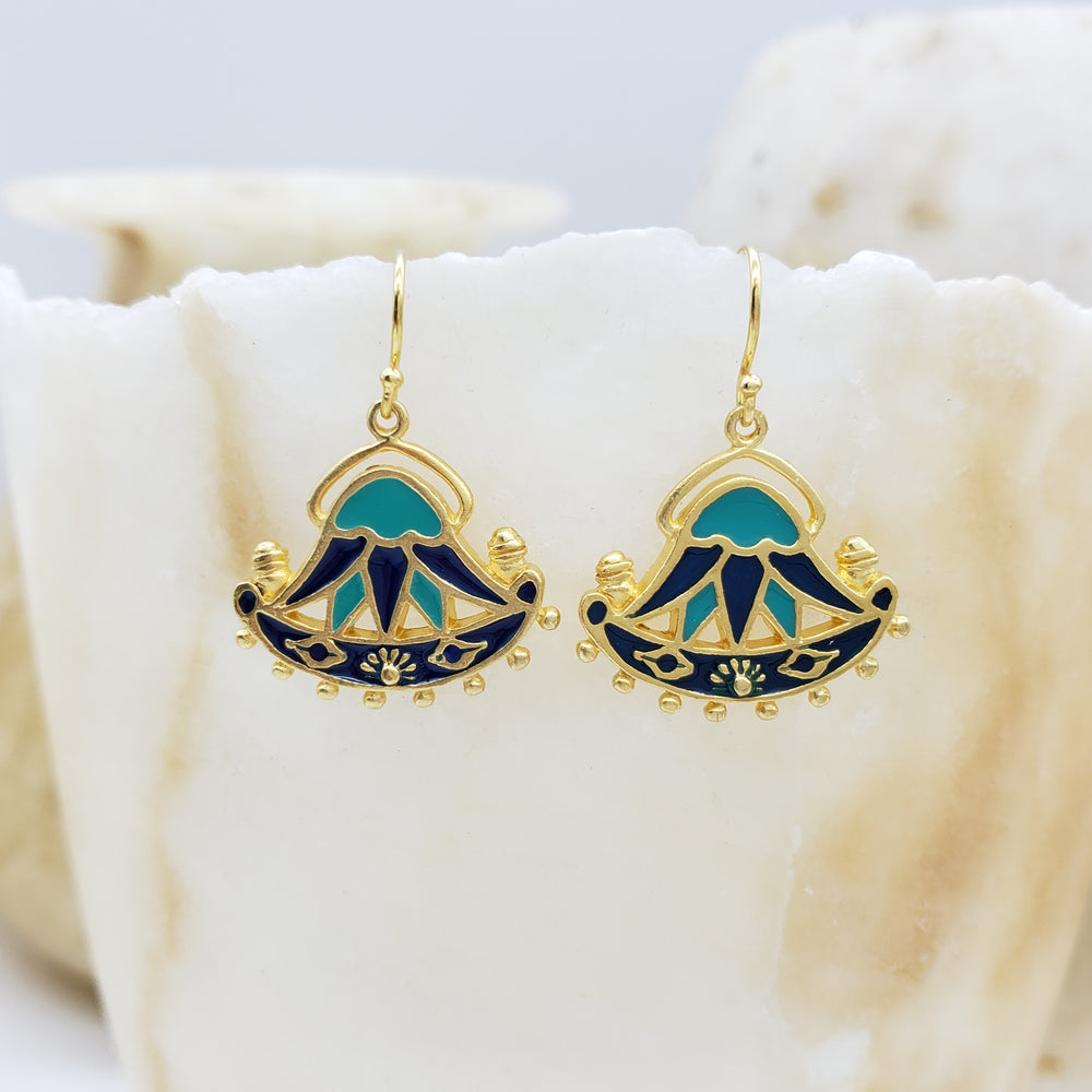 Egyptian Lotus Earrings