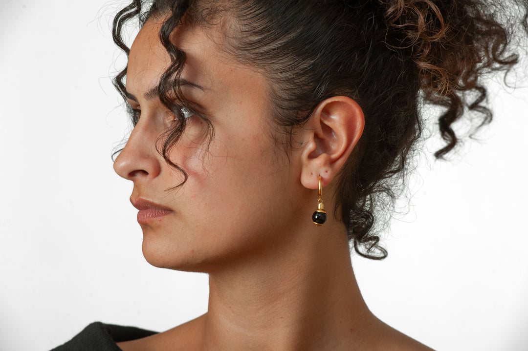 Middle Kingdom Black Onyx Earrings