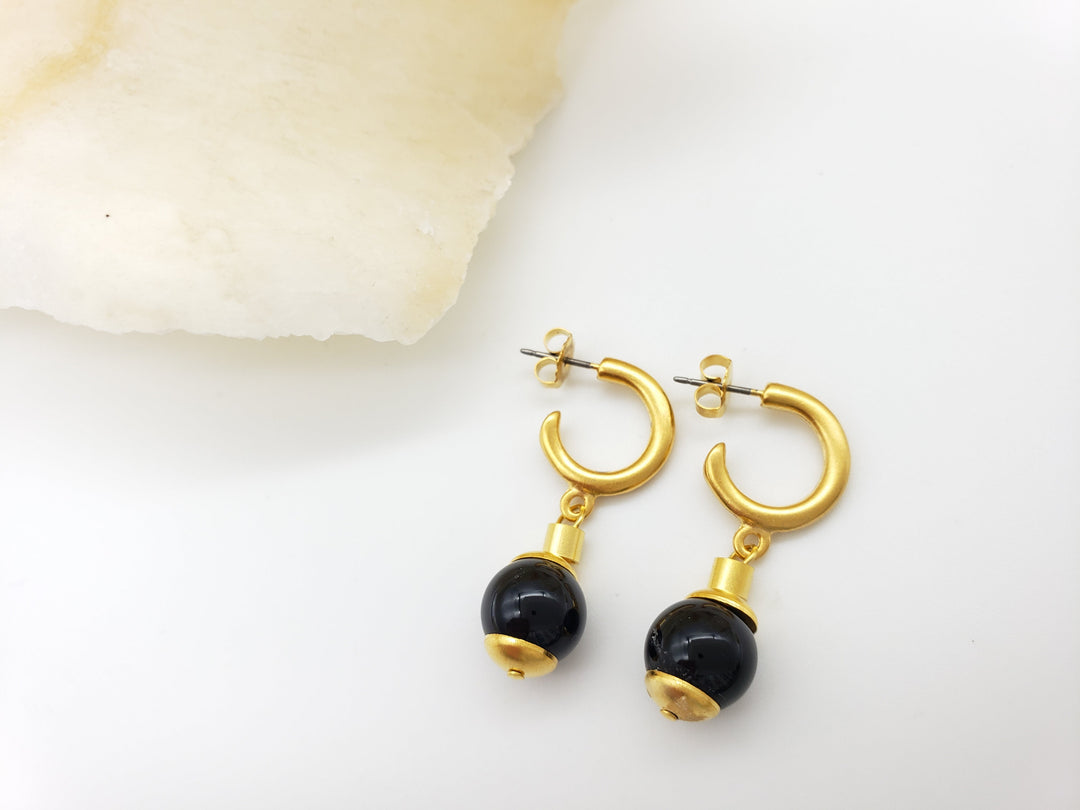 Middle Kingdom Black Onyx Earrings