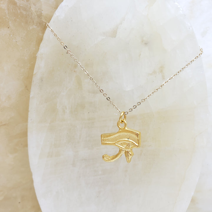 Eye of Horus Pendant - Bright Gold Finish