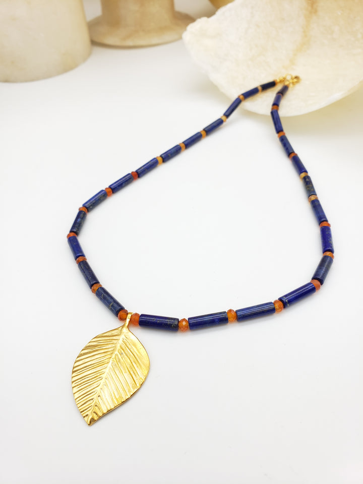 Queen Puabi Single Leaf Necklace