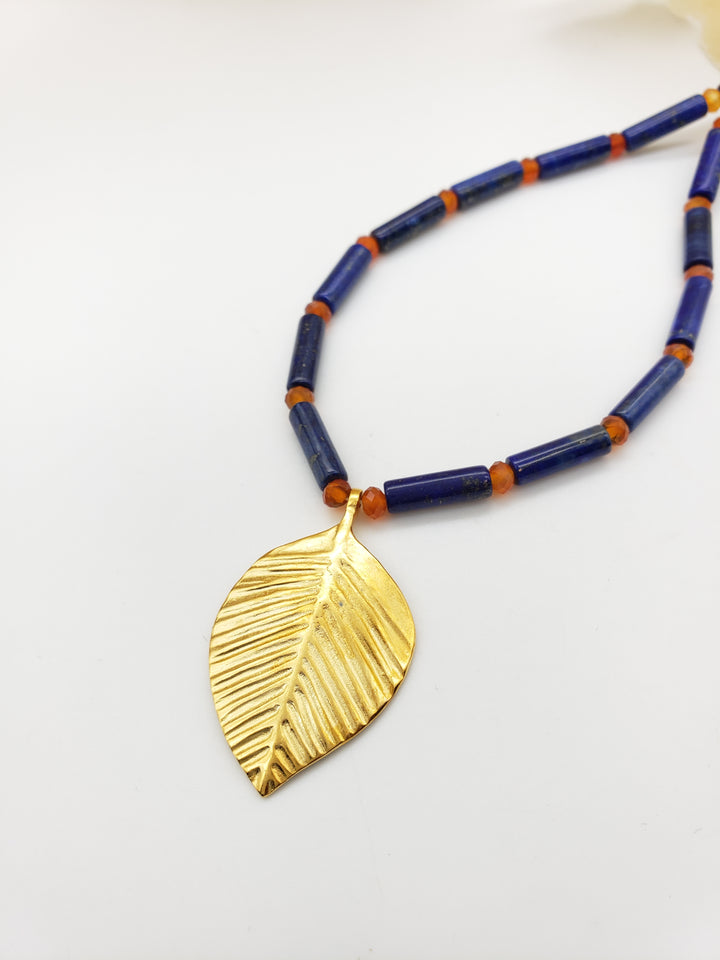 Queen Puabi Single Leaf Necklace