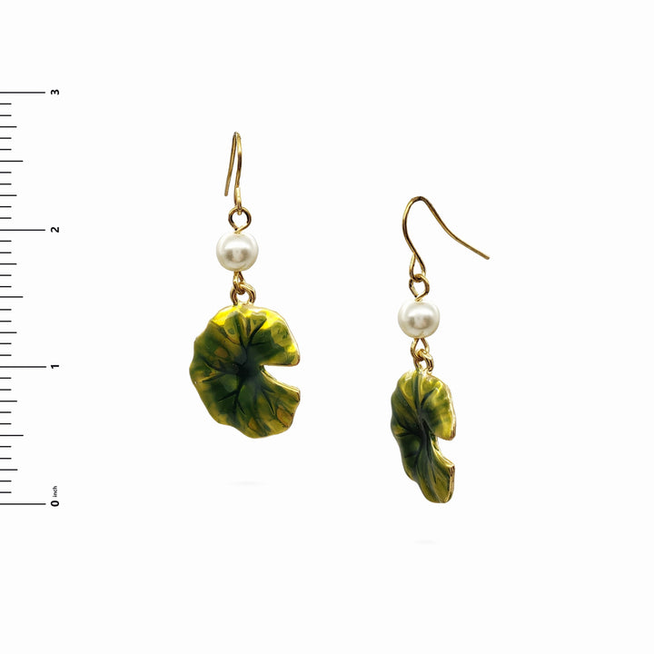 Monet Water Lily Dangle Earrings