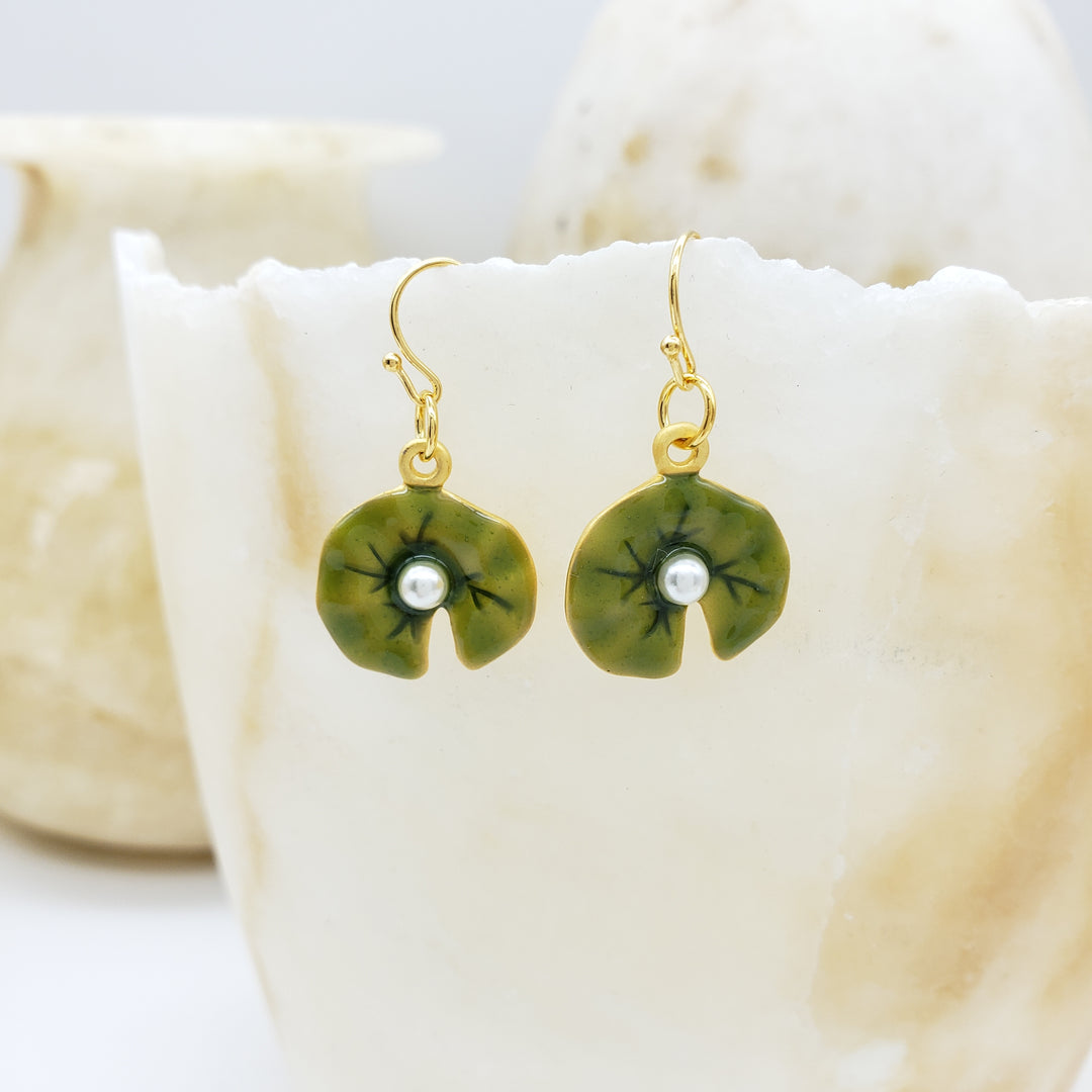 Monet Water Lily Drop Earrings