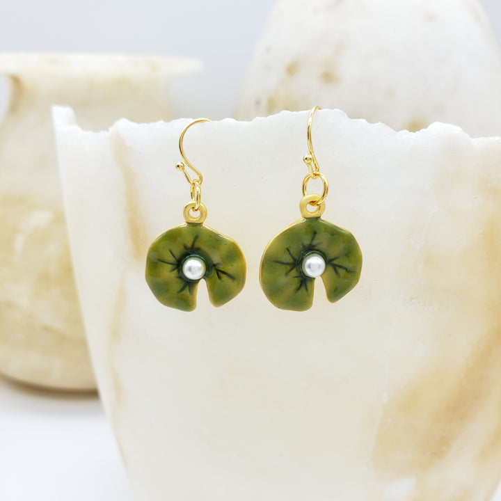 Monet Water Lily Drop Earrings