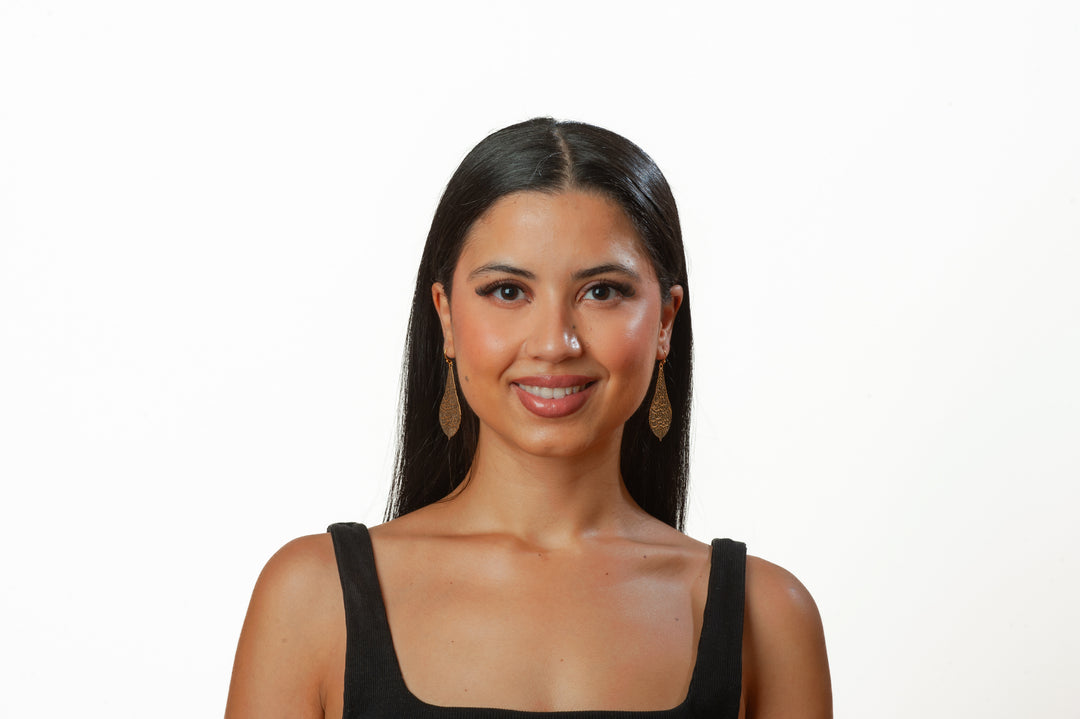 Calligraphy Leaf Earrings