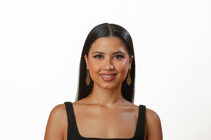 Calligraphy Leaf Earrings