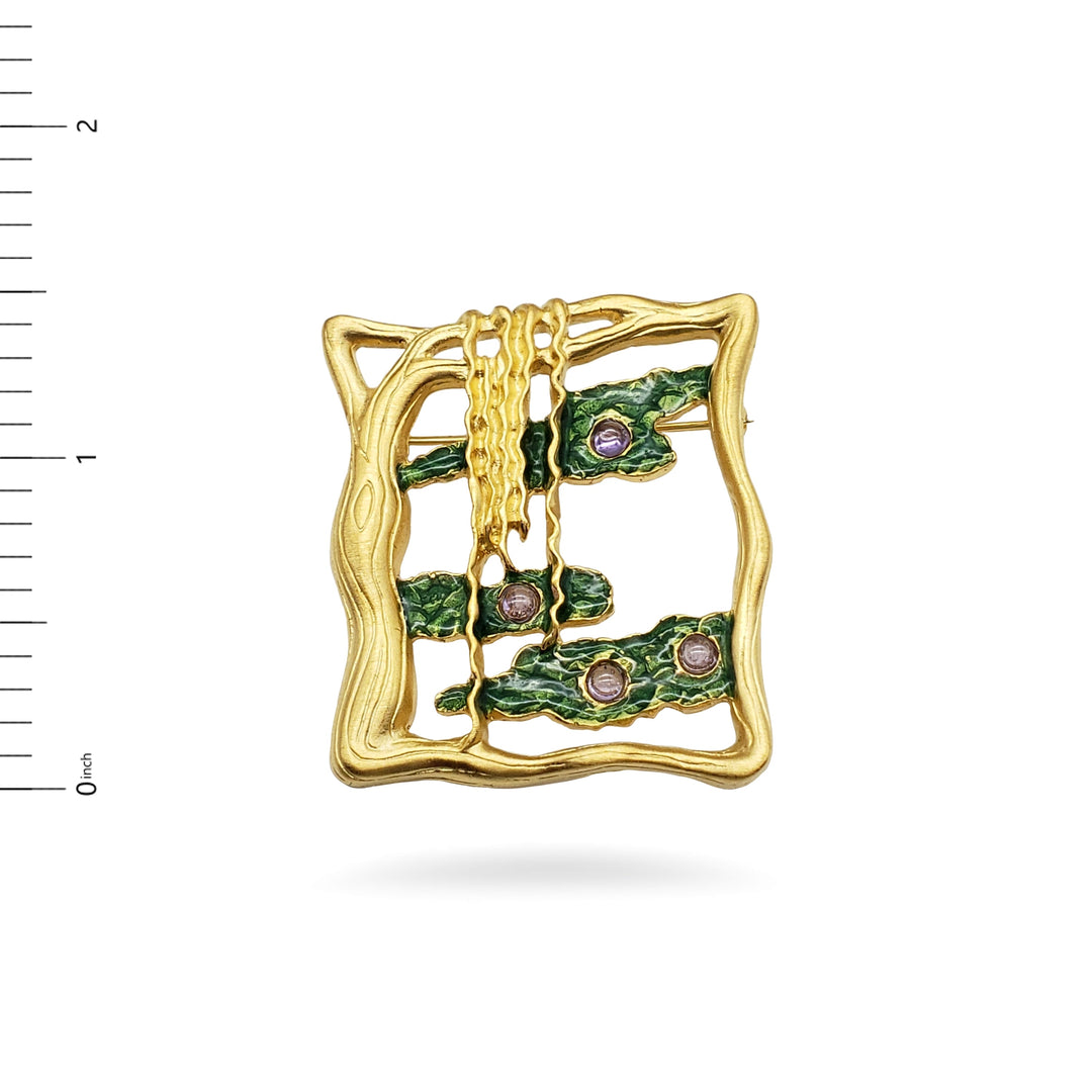 Monet Water Lily Brooch
