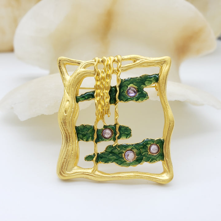 Monet Water Lily Brooch