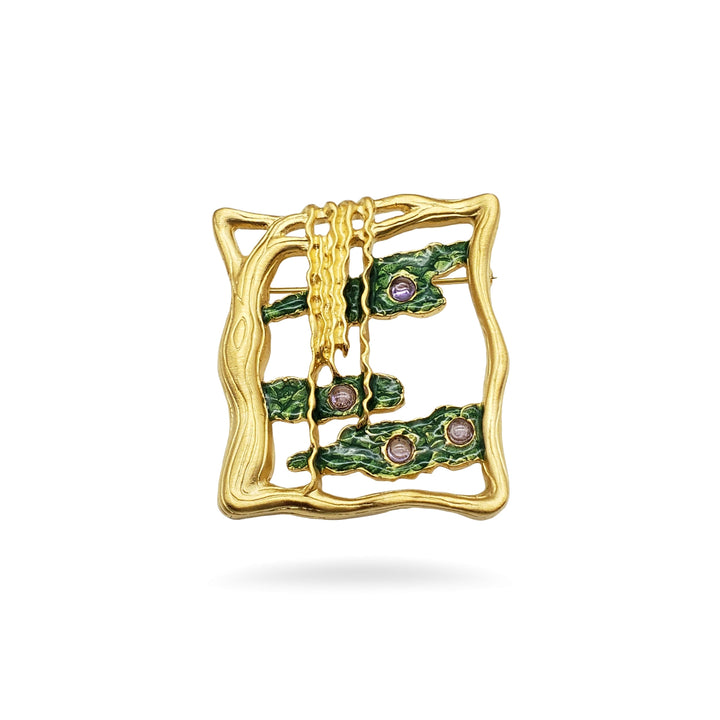 Monet Water Lily Brooch
