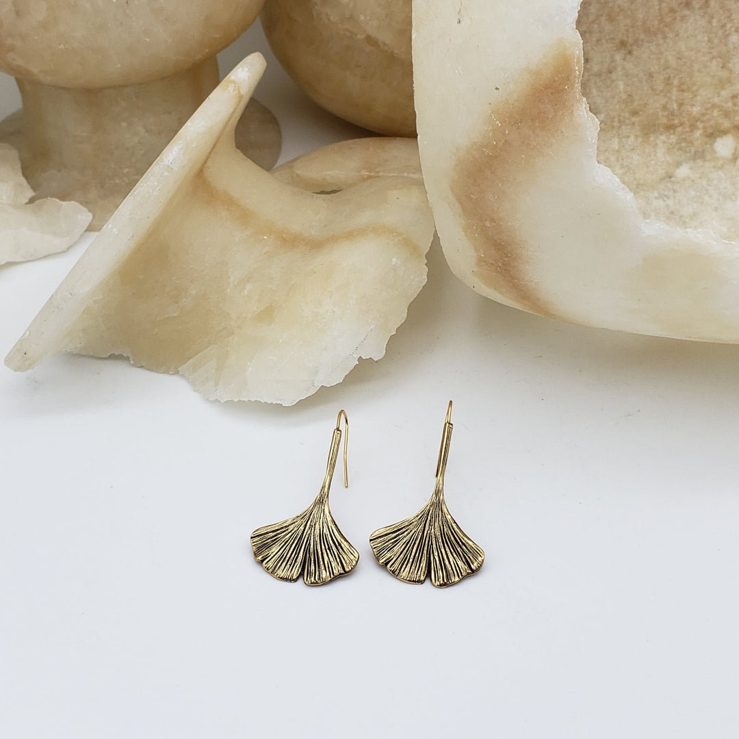 Ginkgo Leaf Earrings