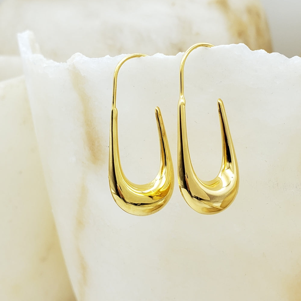 Cypriot Earrings - Bright Gold Finish