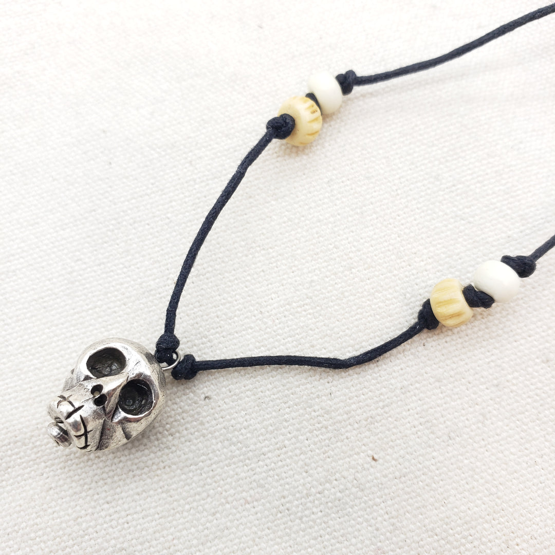 Skull & Bone Pendant Necklace