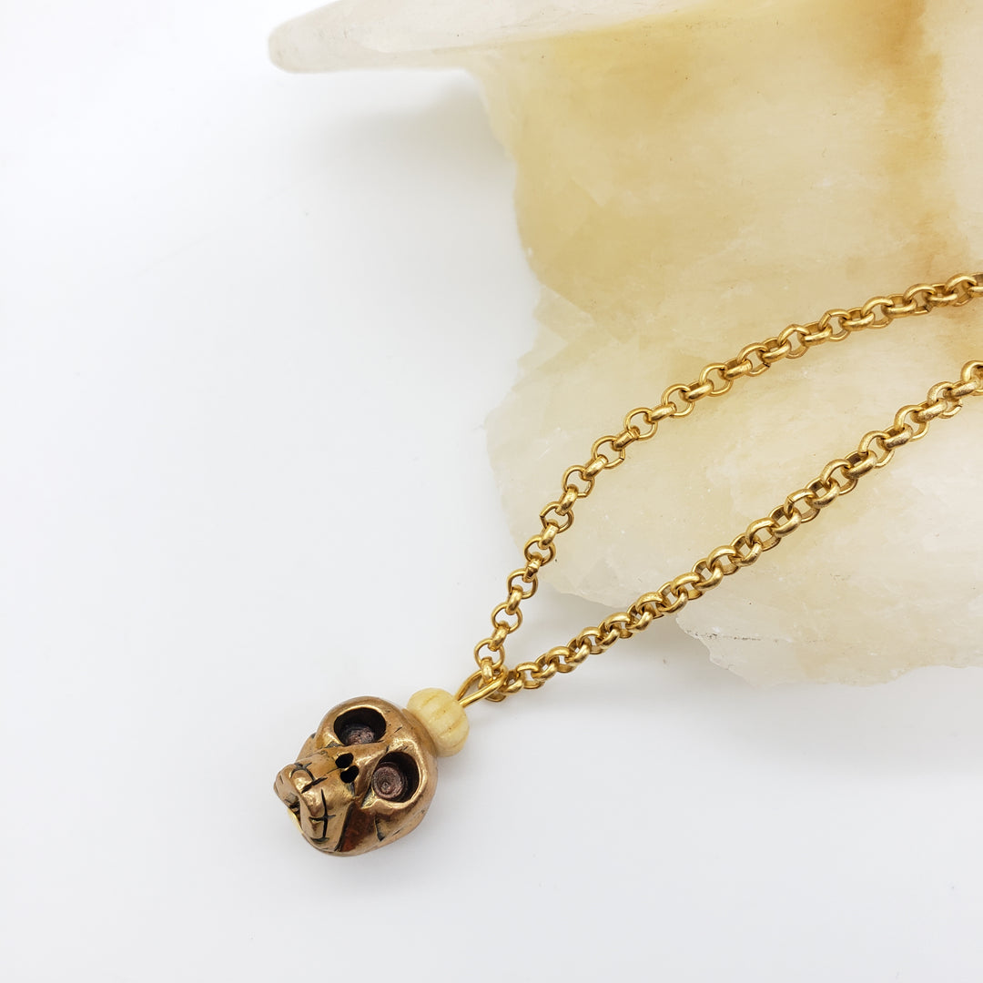 Skull & Bone Pendant Necklace