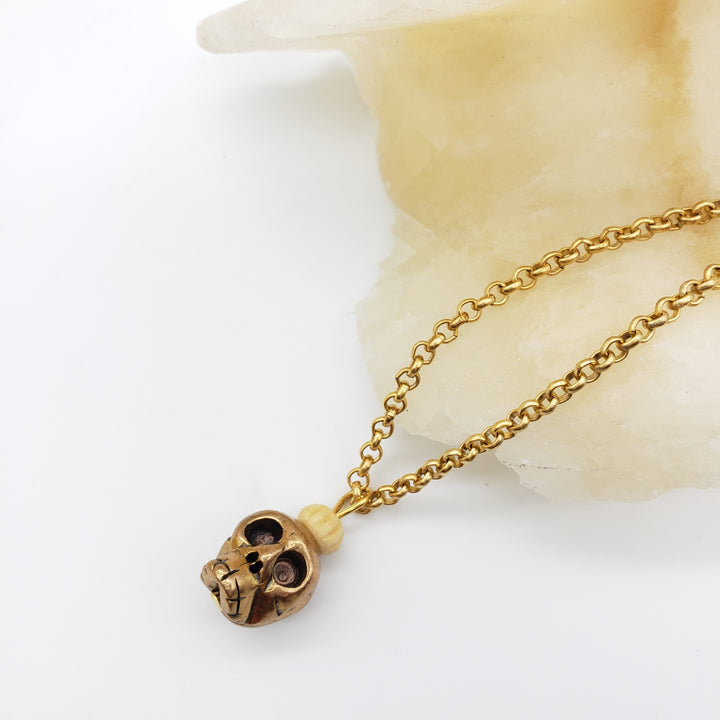 Skull & Bone Pendant Necklace