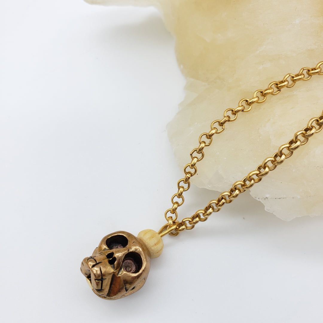 Skull & Bone Pendant Necklace