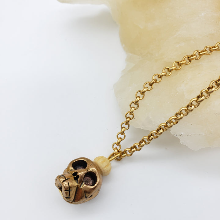 Skull & Bone Pendant Necklace