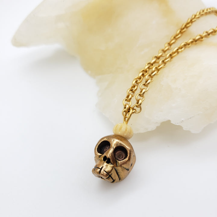 Skull & Bone Pendant Necklace