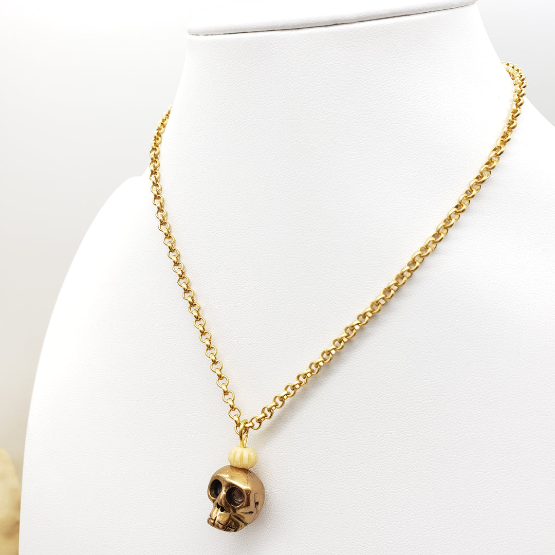 Skull & Bone Pendant Necklace