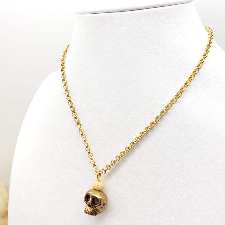Skull & Bone Pendant Necklace