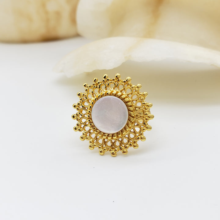 Mirror Ring with Mother of Pearl - Adjustable