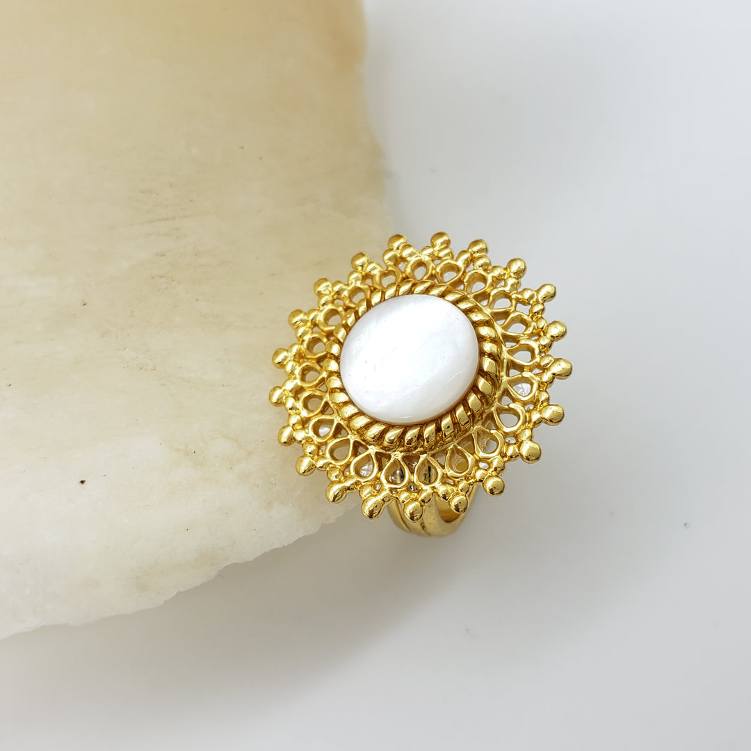 Mirror Ring with Mother of Pearl - Adjustable