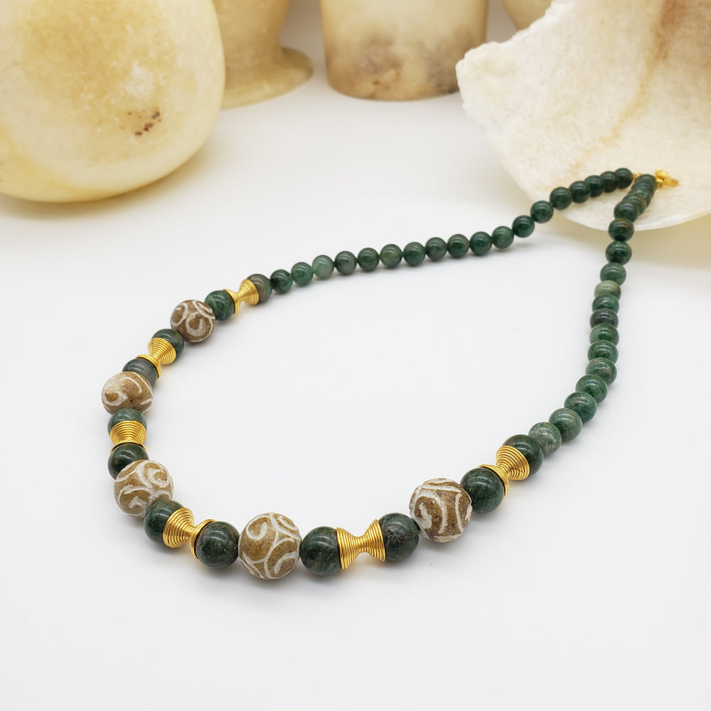 Jade Beaded Necklace - Feng Shui Inspired
