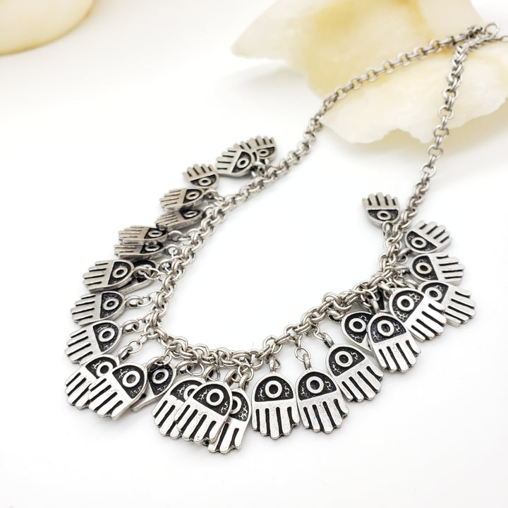 Hamsa Hand Charm Necklace