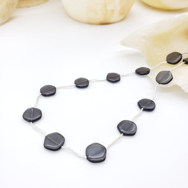 Smokey Coin Glass Necklace