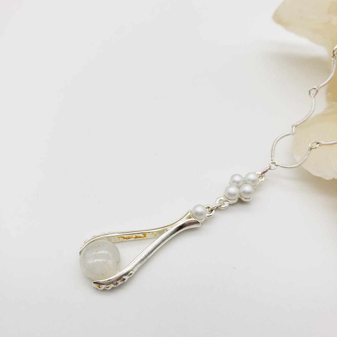Tiffany Inspired Moonstone Necklace