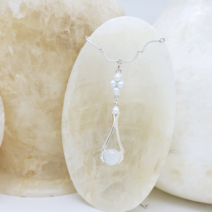 Tiffany Inspired Moonstone Necklace
