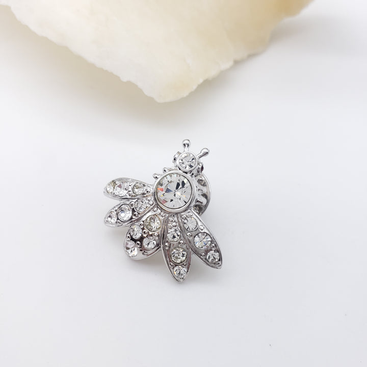 Jeweled Bee Lapel Pin