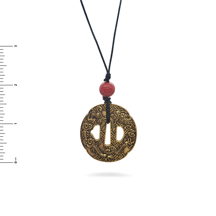 Tsuba Sword Guard Pendant Necklace
