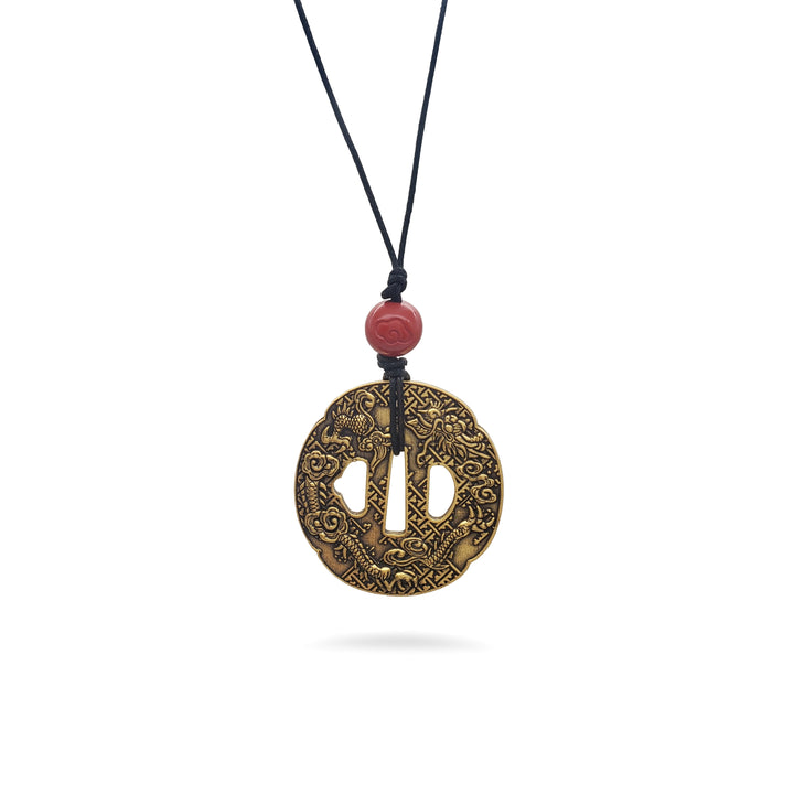 Tsuba Sword Guard Pendant Necklace