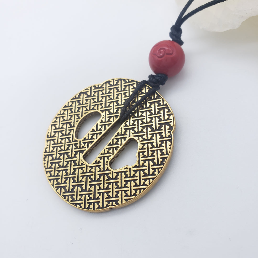 Tsuba Sword Guard Pendant Necklace