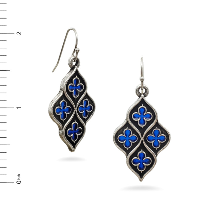 Chapel Earrings Blue and Silver