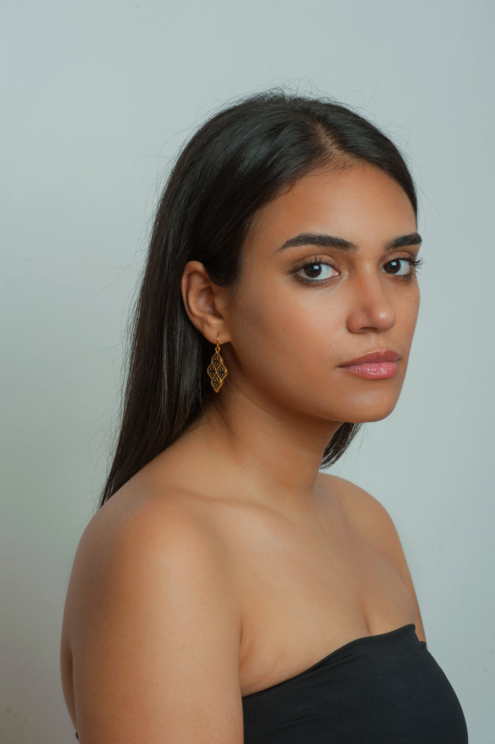 Chapel Earrings Blue and Gold