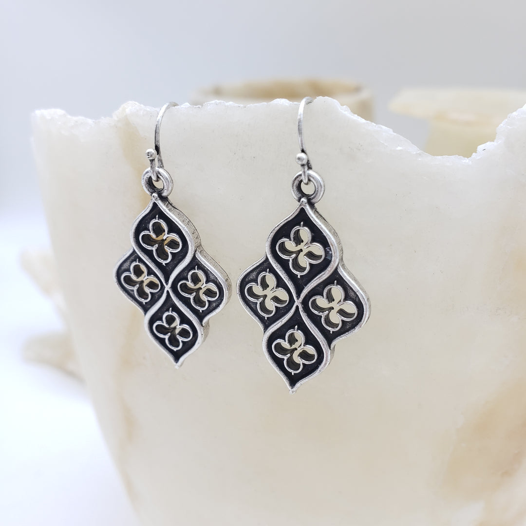 Medieval Earring Antiqued Silver