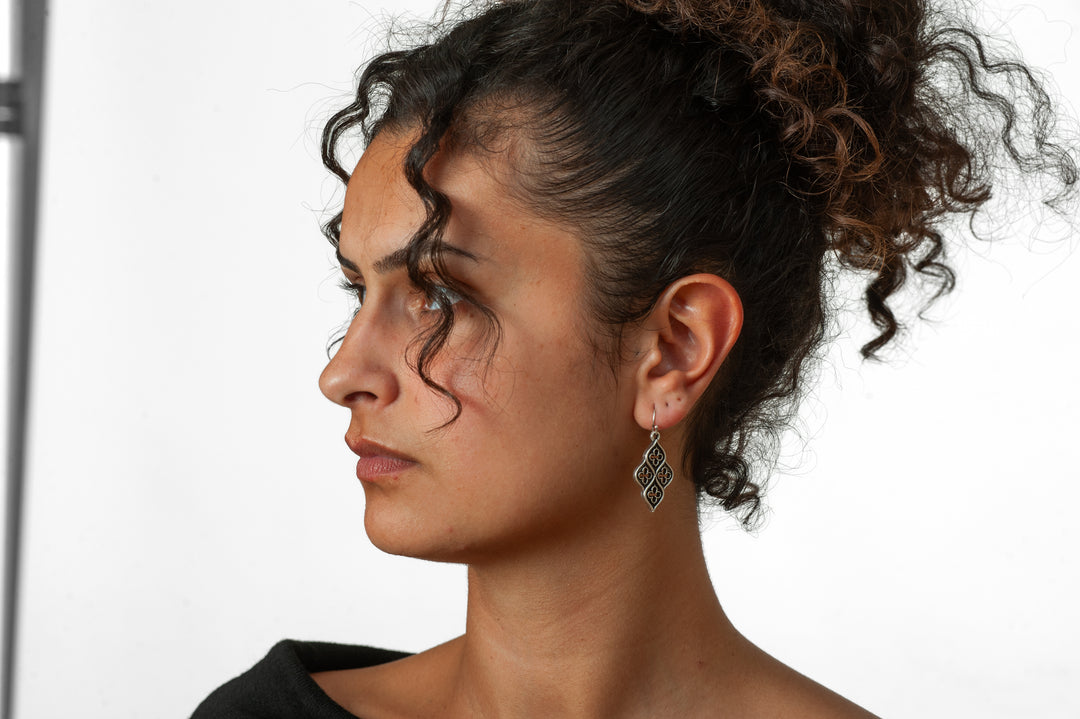 Medieval Earring Antiqued Silver