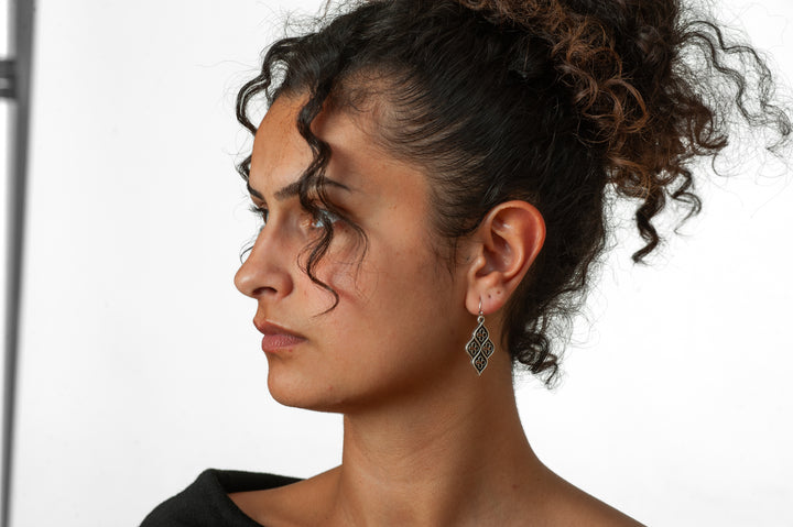 Medieval Earring Antiqued Silver