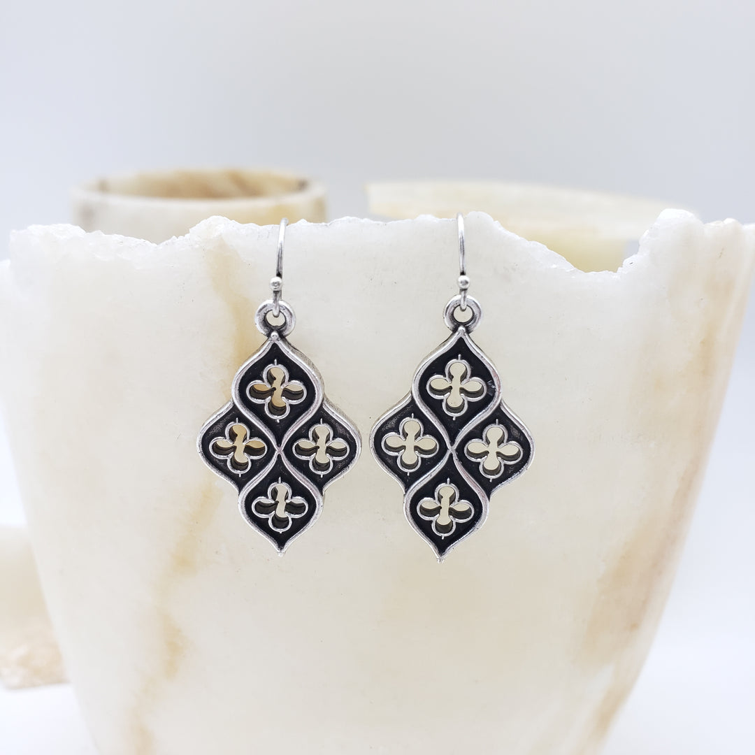 Medieval Earring Antiqued Silver