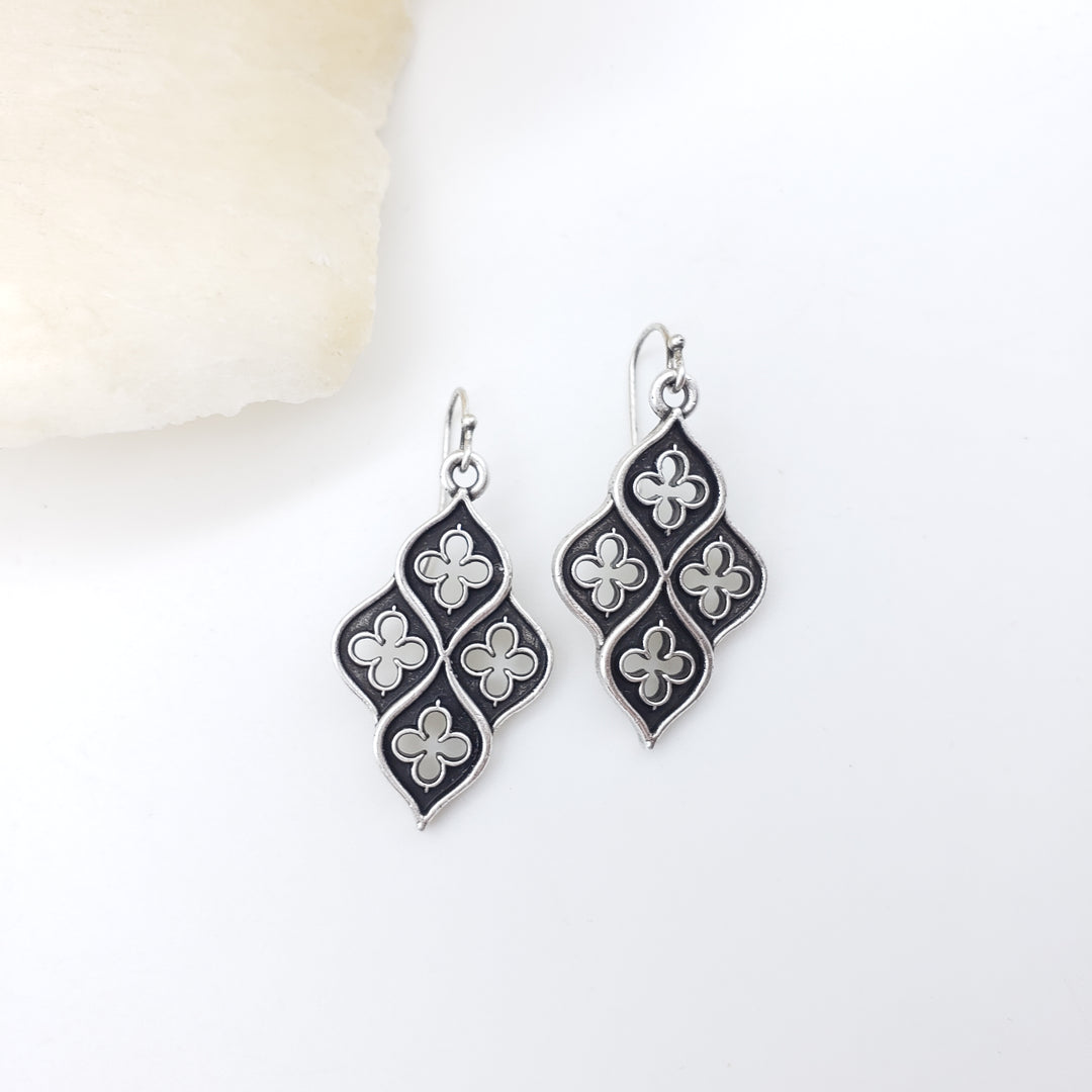 Medieval Earring Antiqued Silver
