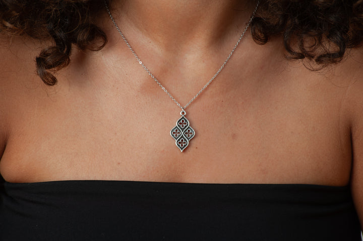 Medieval Pendant Antiqued Silver