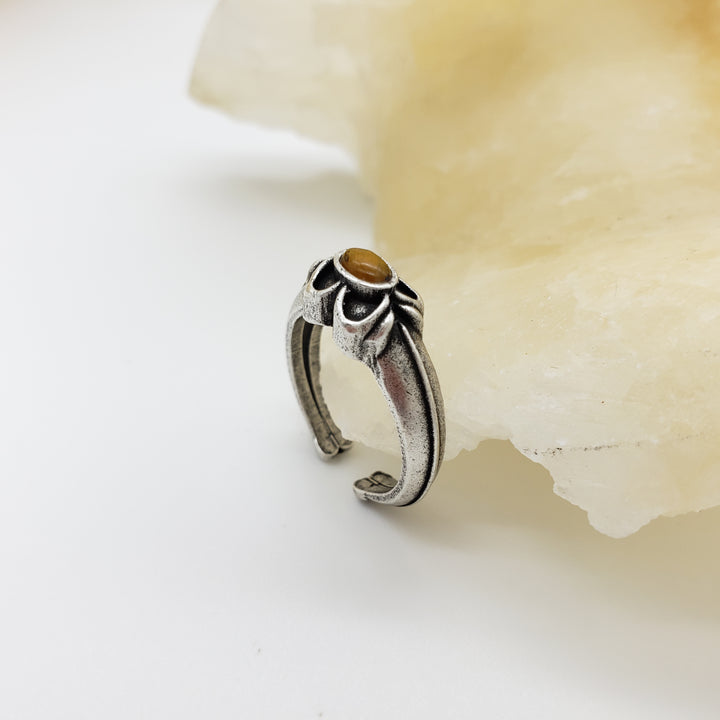 Tudor Eworth Tiger's Eye Ring - Adjustable