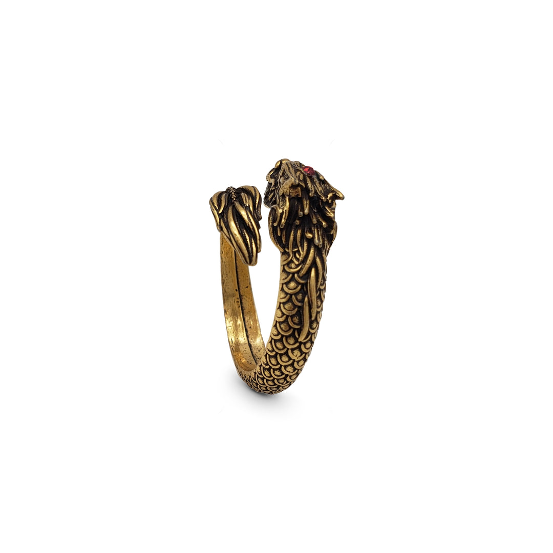 Dragon Ring - Antiqued Gold