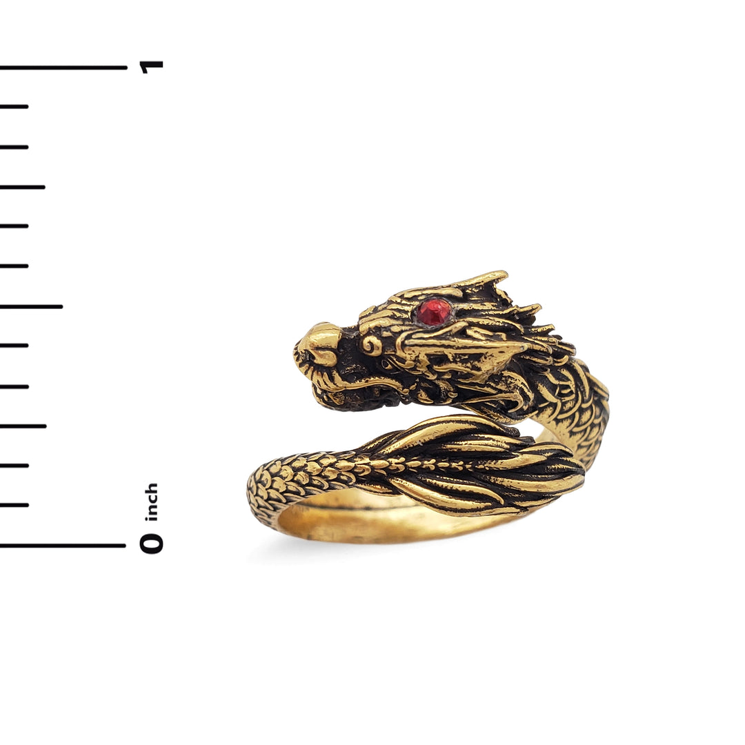 Dragon Ring - Antiqued Gold