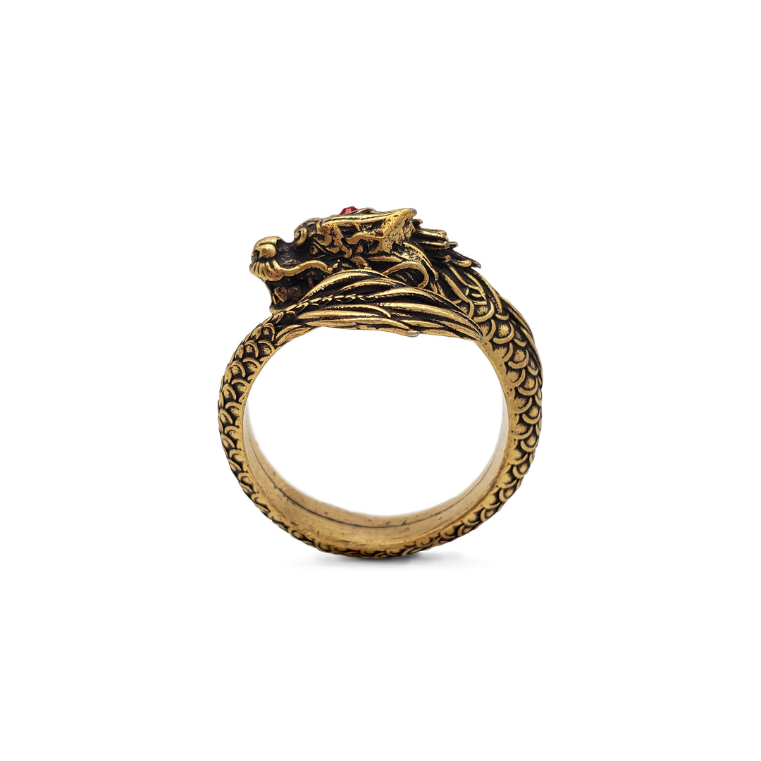 Dragon Ring - Antiqued Gold