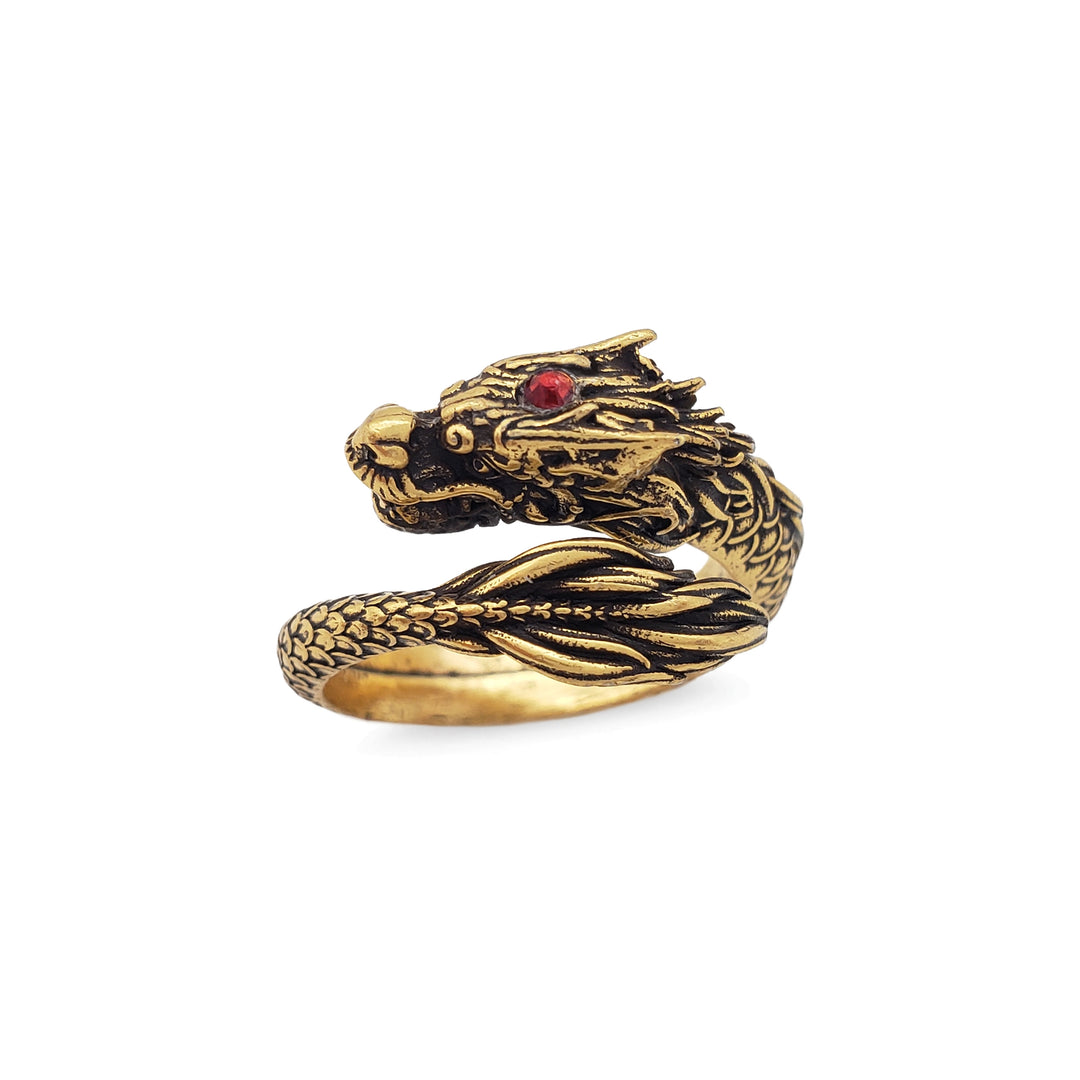 Dragon Ring - Antiqued Gold